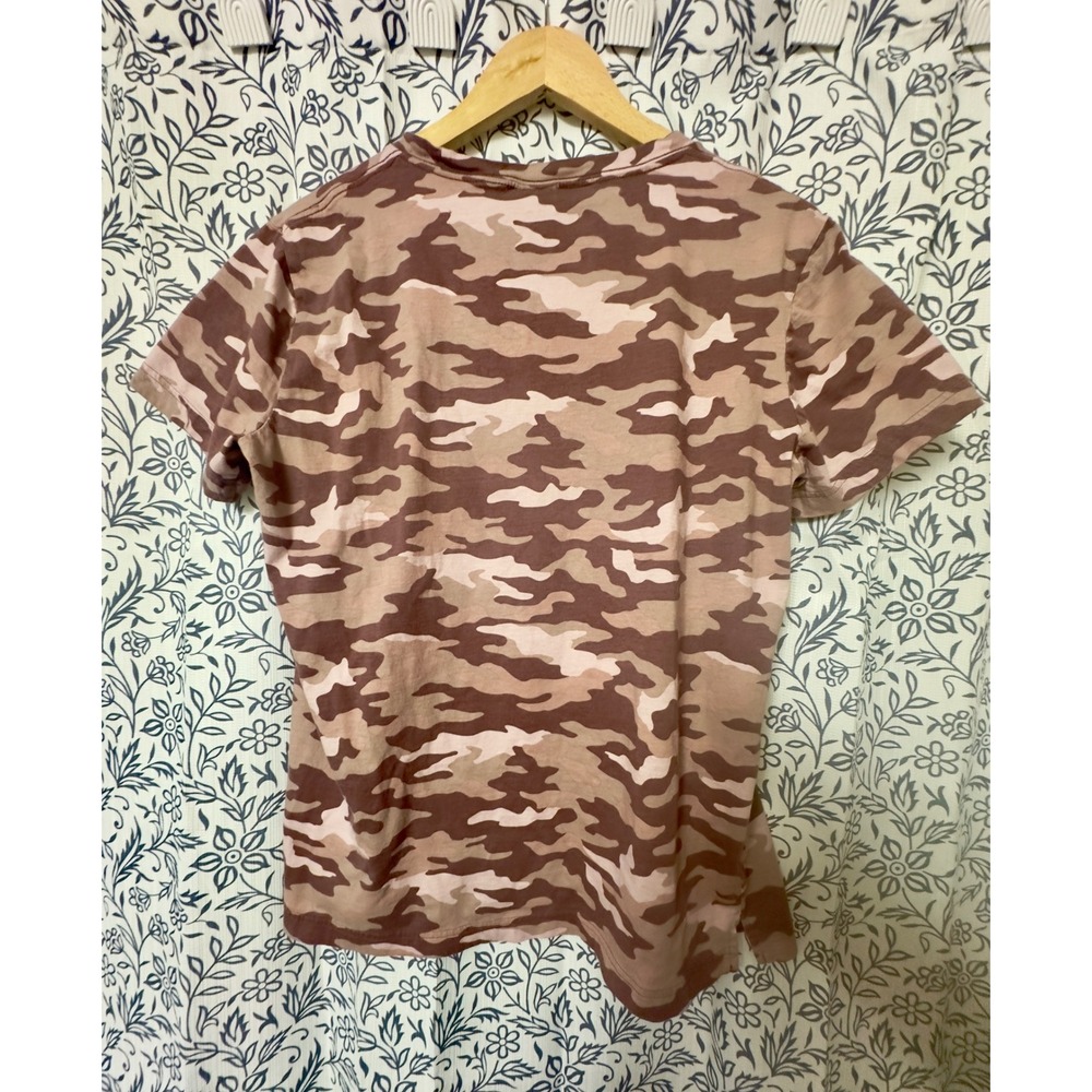 Victoria's Secret PINK Camo Pocket Tee Mauve Pink Camouflage T-Shirt Medium - Picture 3 of 4
